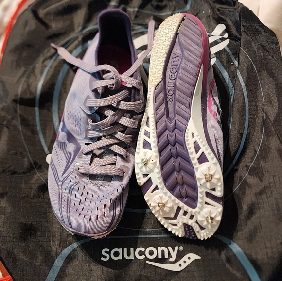 NEW Saucony endorphin 3 road running shoe dusk 6.5 - Picture 4 of 13